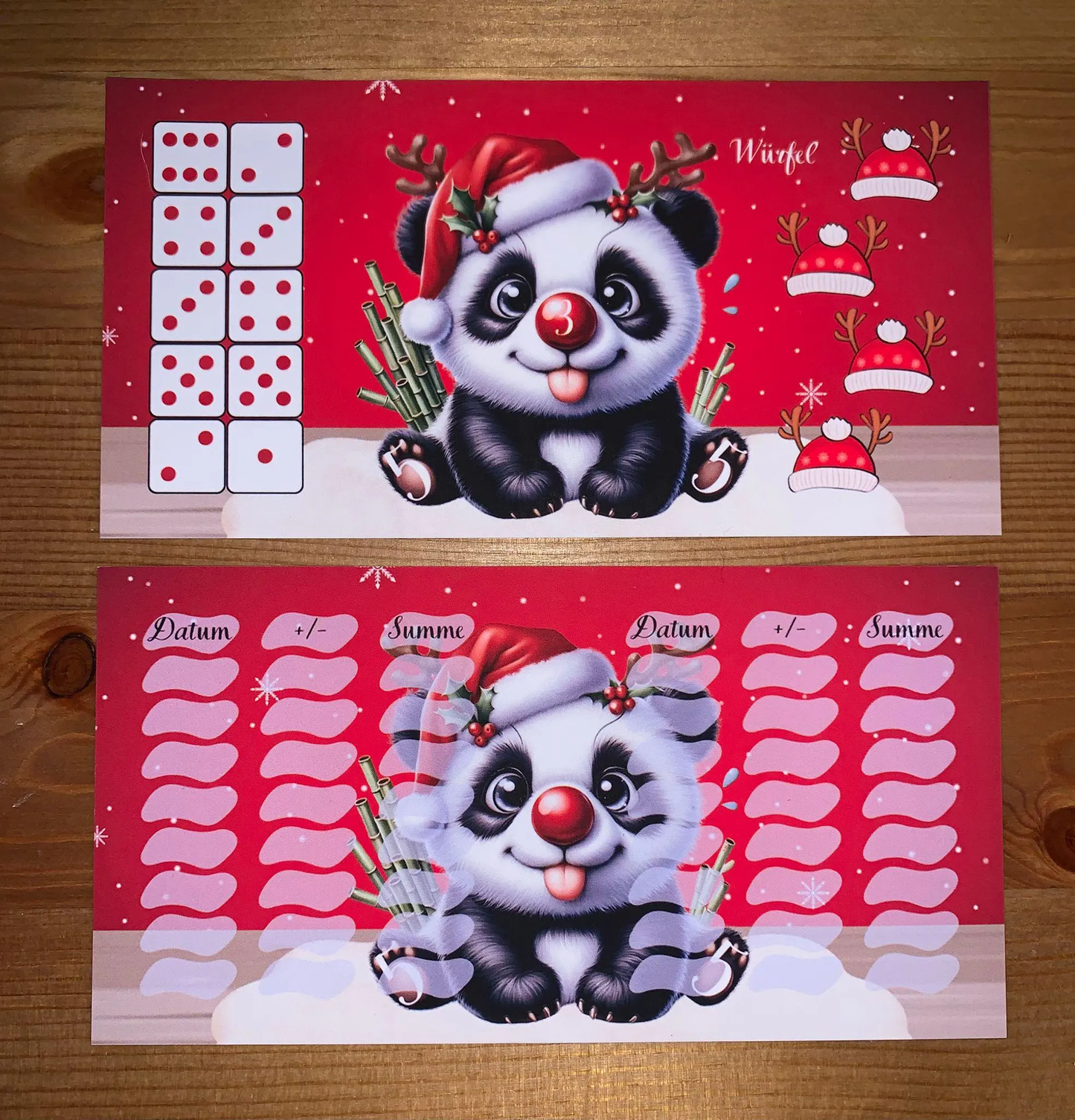 Weihnachtspanda A6 Challenge Budgeting Sparen