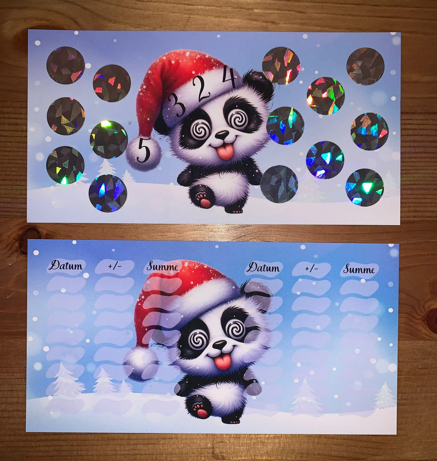 Weihnachtspanda A6 Challenge Budgeting Sparen