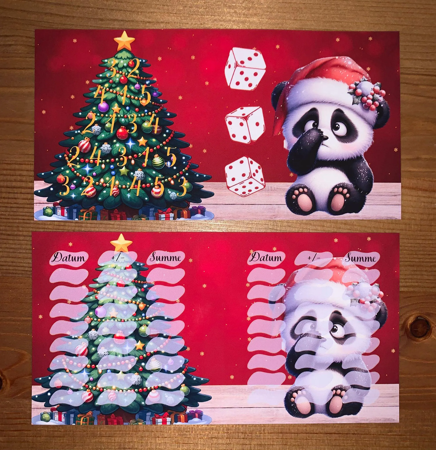 Weihnachtspanda A6 Challenge Budgeting Sparen