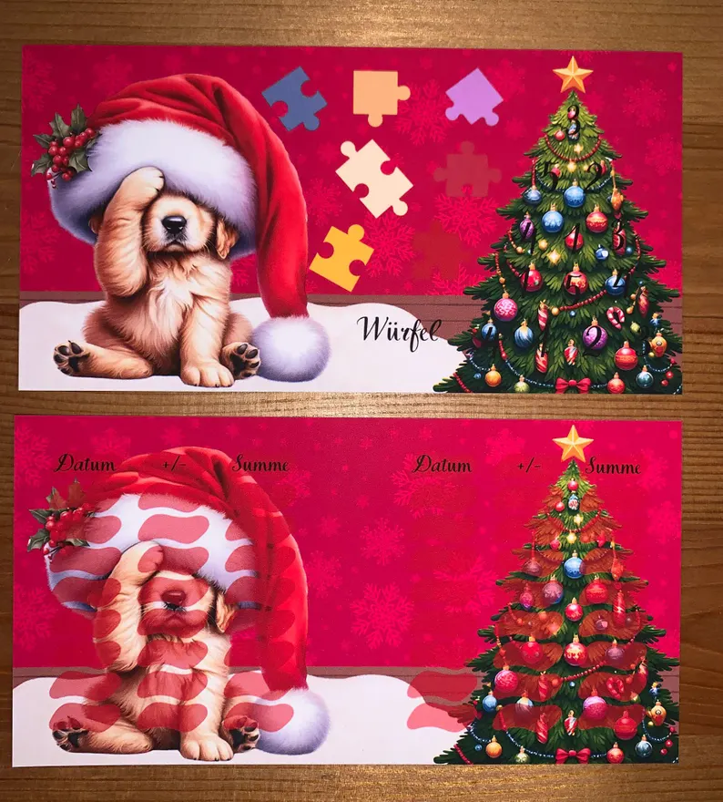 Weihnachtshunde A6 Challenge Budgeting Sparen