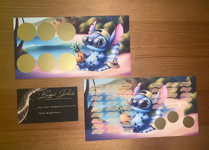 Blauer Alien Challenge Set A6 Budgeting Sparen