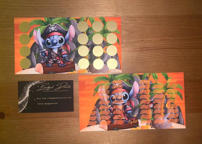 Blauer Alien Challenge Set A6 Budgeting Sparen