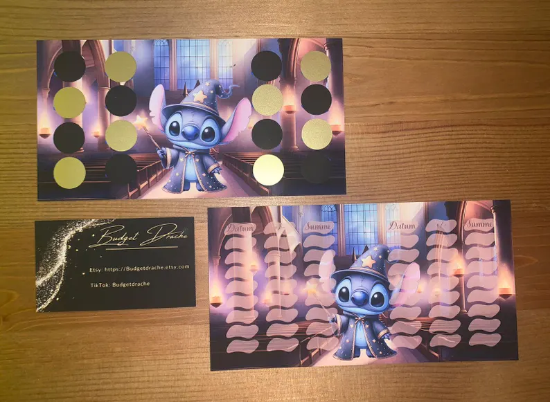 Blauer Alien Challenge Set A6 Budgeting Sparen