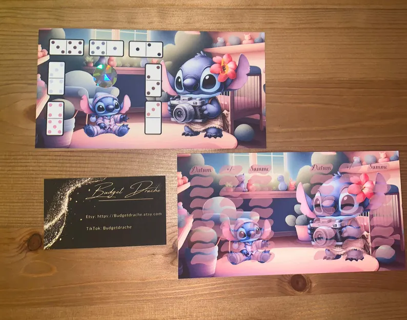 Blauer Alien Challenge Set A6 Budgeting Sparen