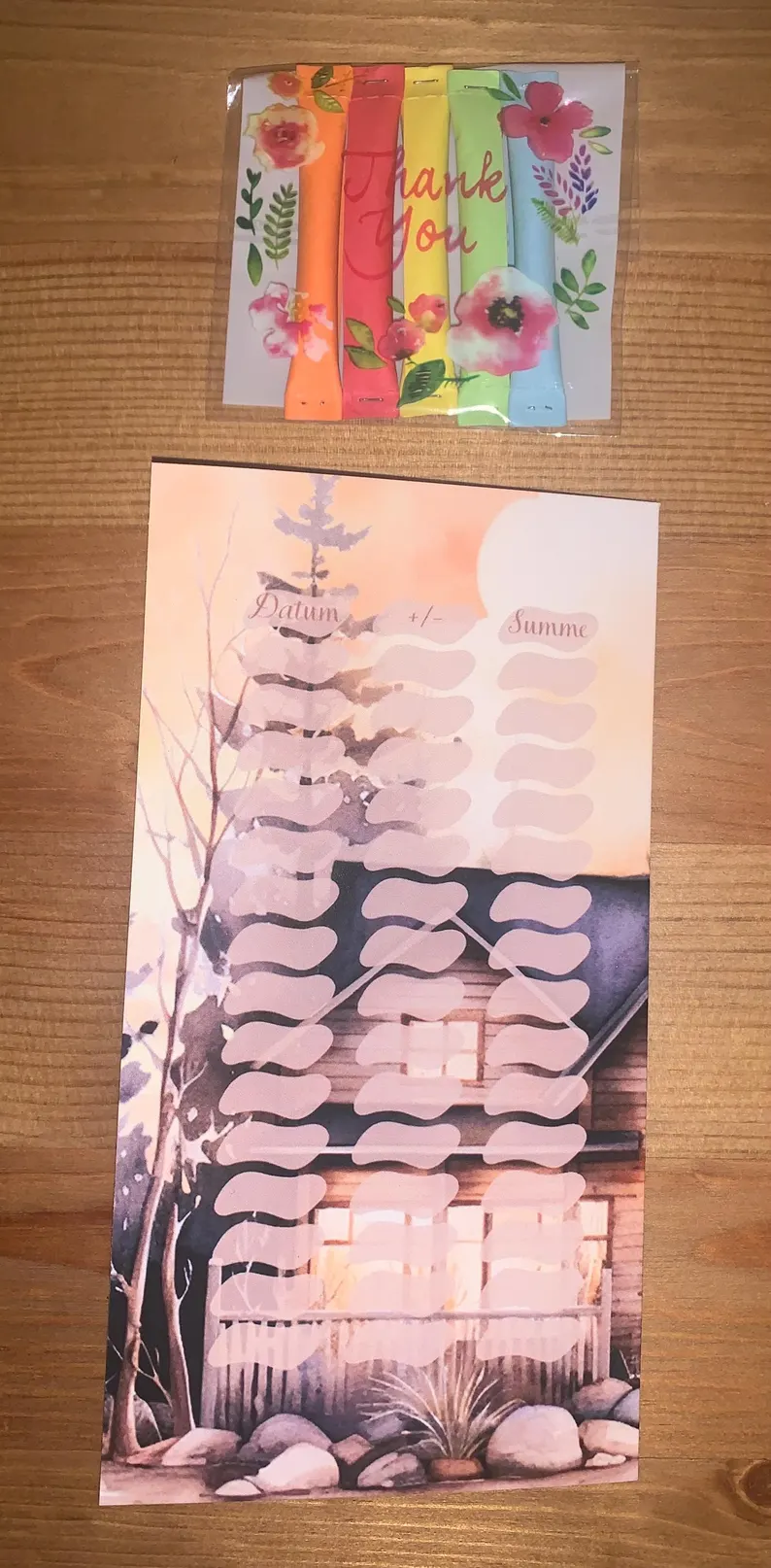 Me Time Klappkarte A6 Budgeting Challenge Sparen