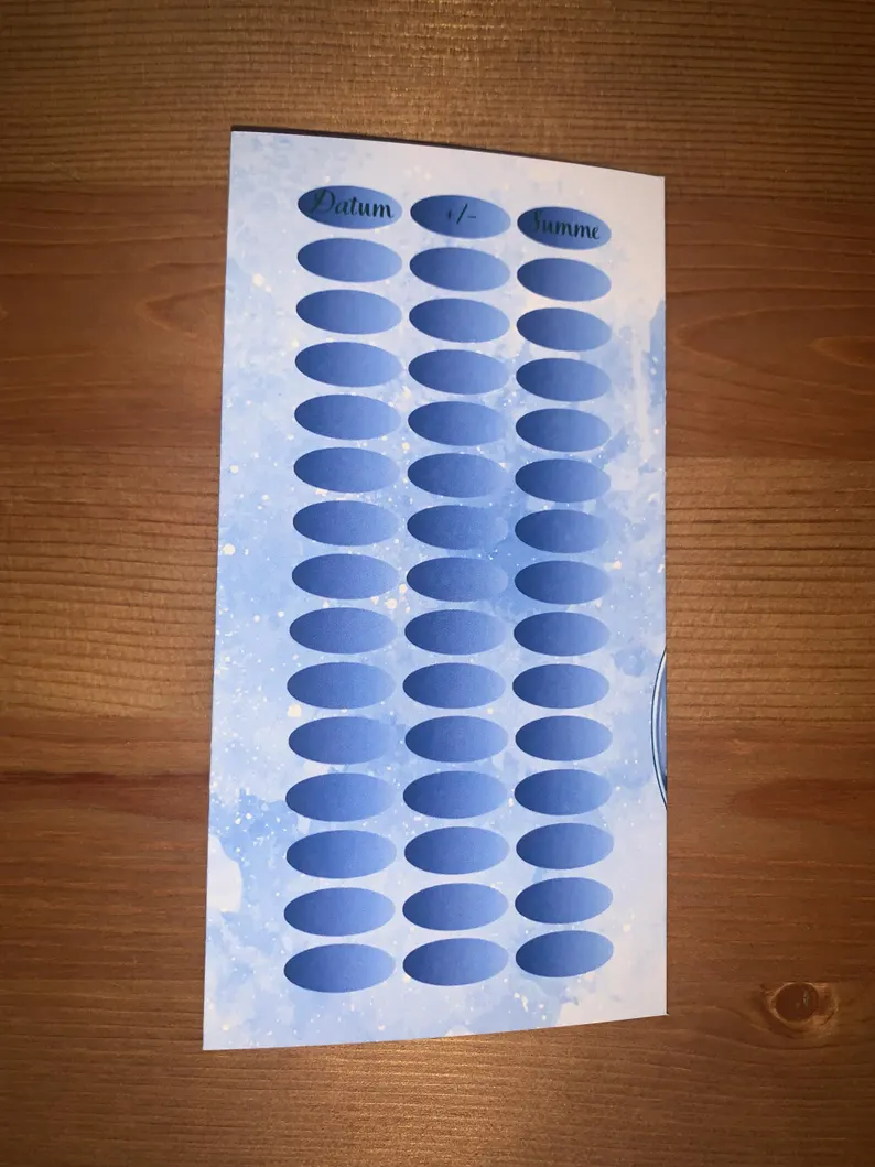 Pinguin Bingo Klapp A6 Budgeting Sparen Challenge