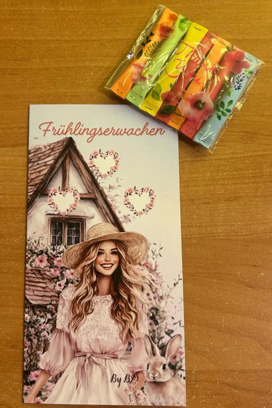 Frühlingserwachen A6 Klapp Challenge Budgeting Sparen