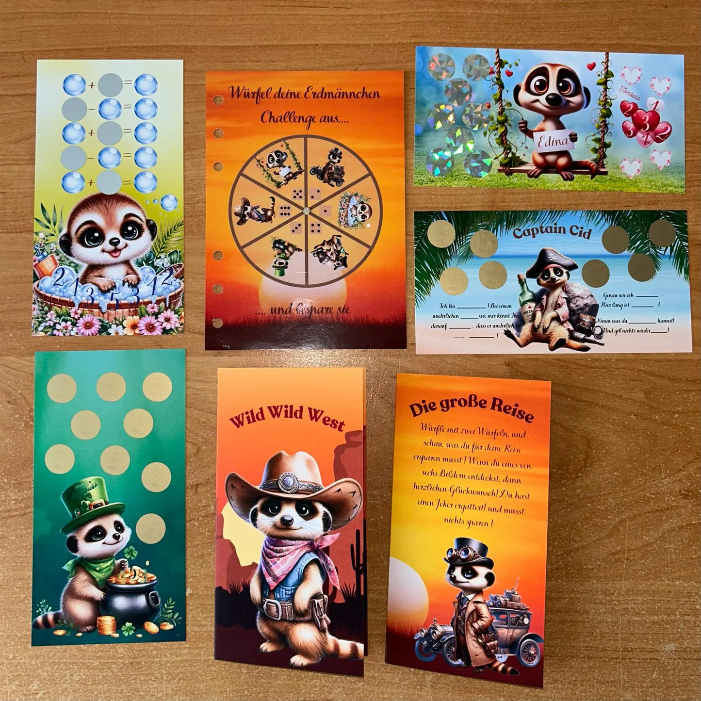 Das Verrückte Erdmännchen Spiel A6 Challenge Budgeting Sparen