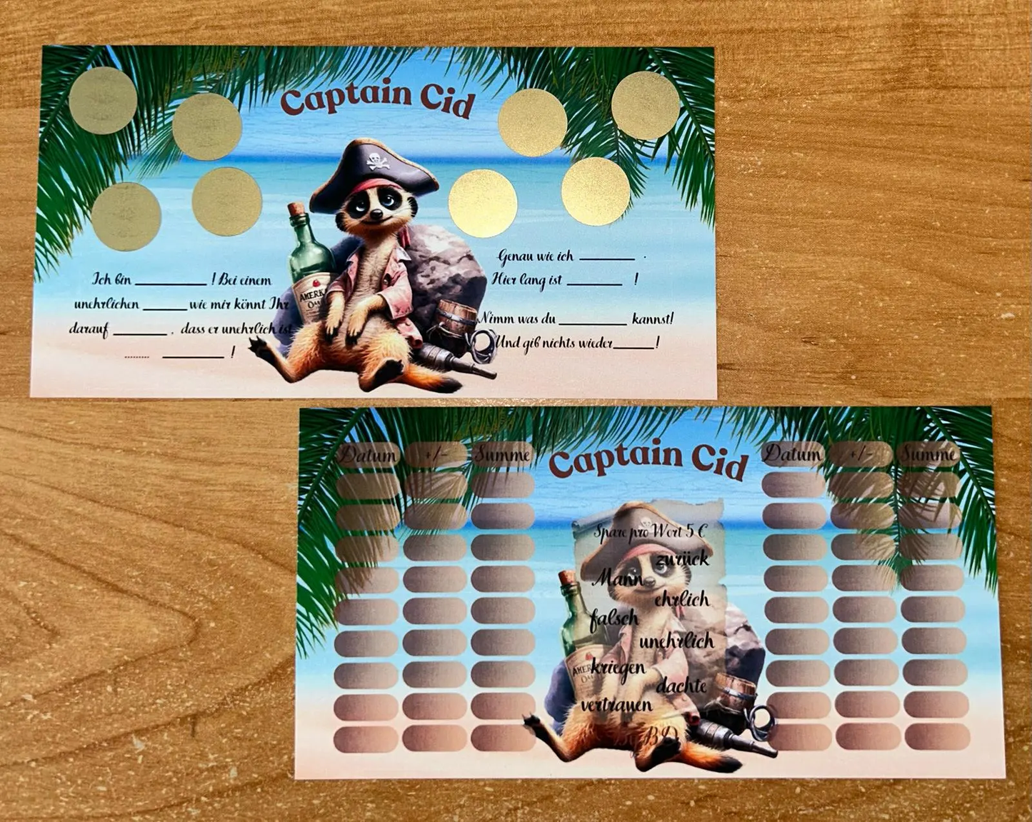 Das Verrückte Erdmännchen Spiel A6 Challenge Budgeting Sparen