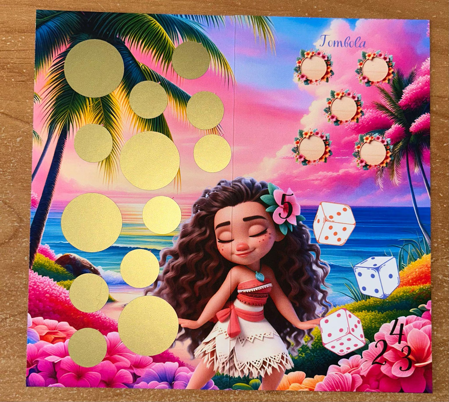 Moana Klappkarten A6 Sparen Budgeting Challenge