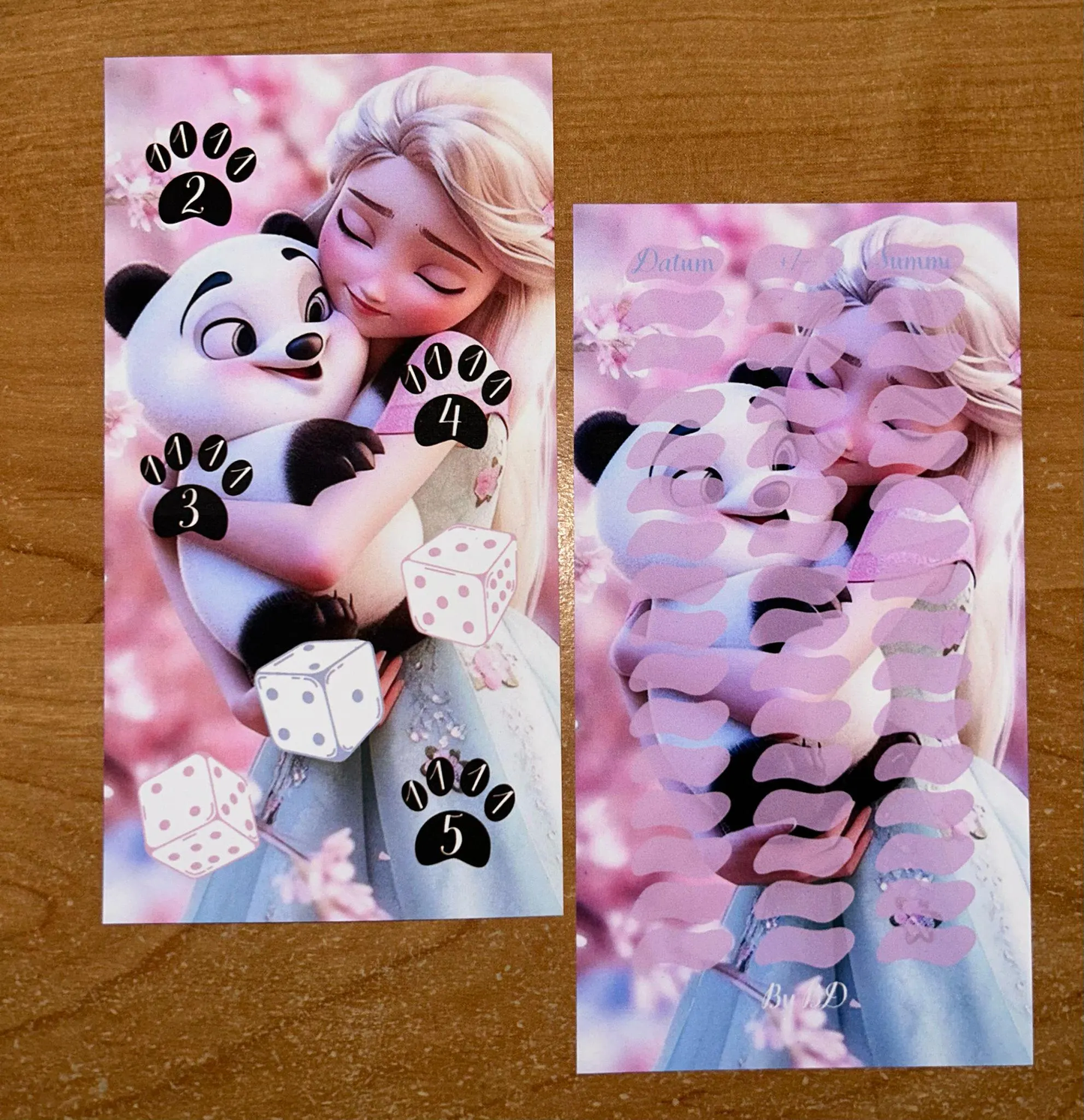 Panda Mädchen A6 Challenge Budgeting Sparen