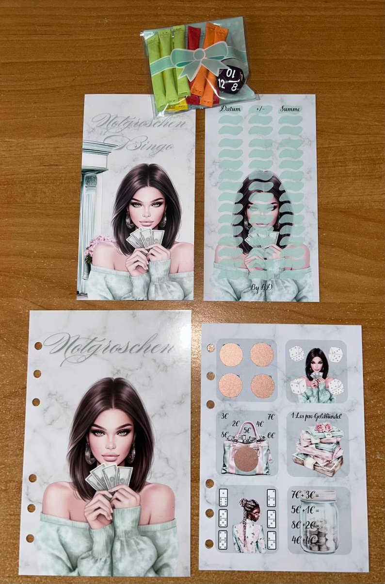 Notgroschen Set A6 Challenge Budgeting Sparen