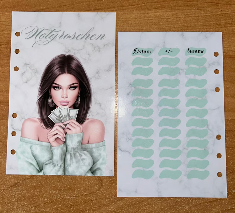 Notgroschen Set A6 Challenge Budgeting Sparen