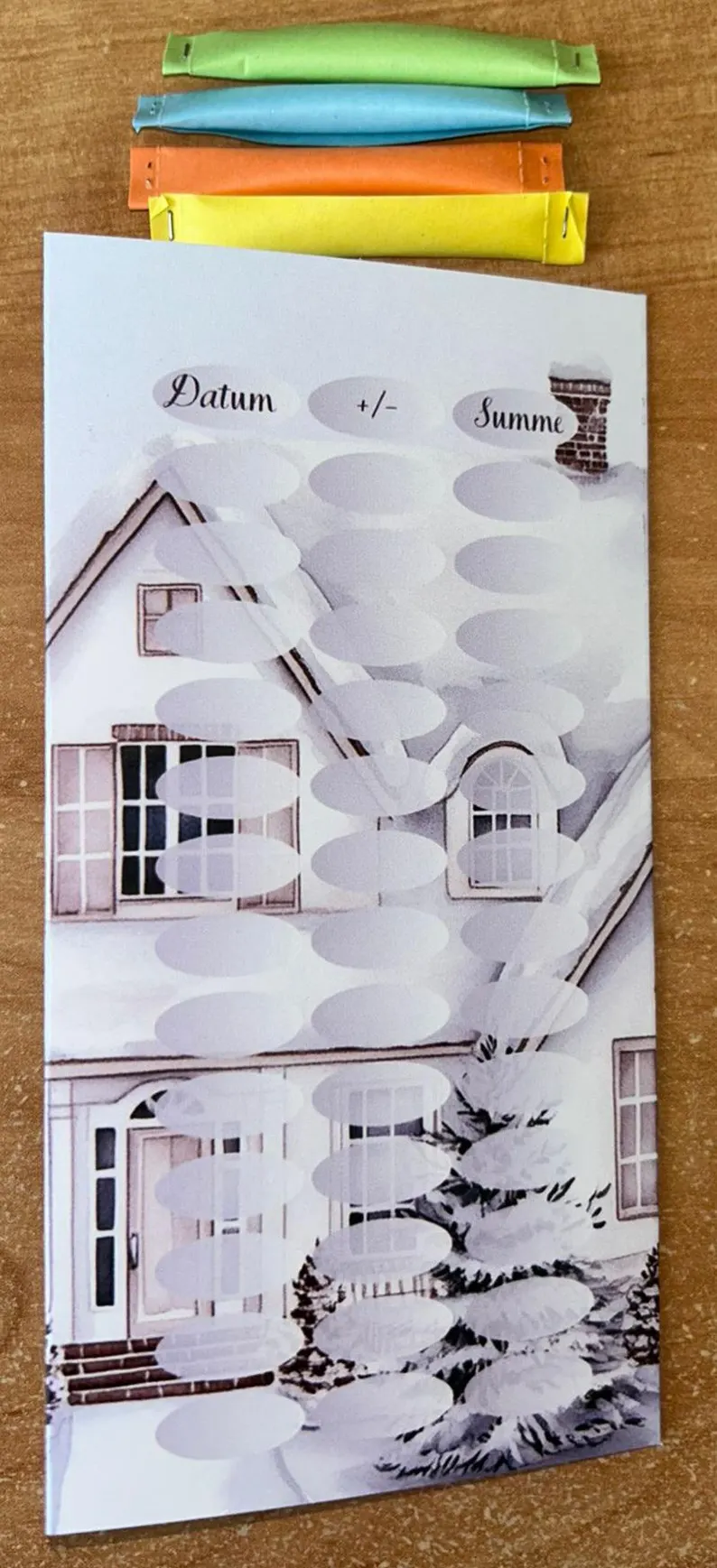 Spare für deinen Adventskalender A6 Budgeting Sparen Challenge