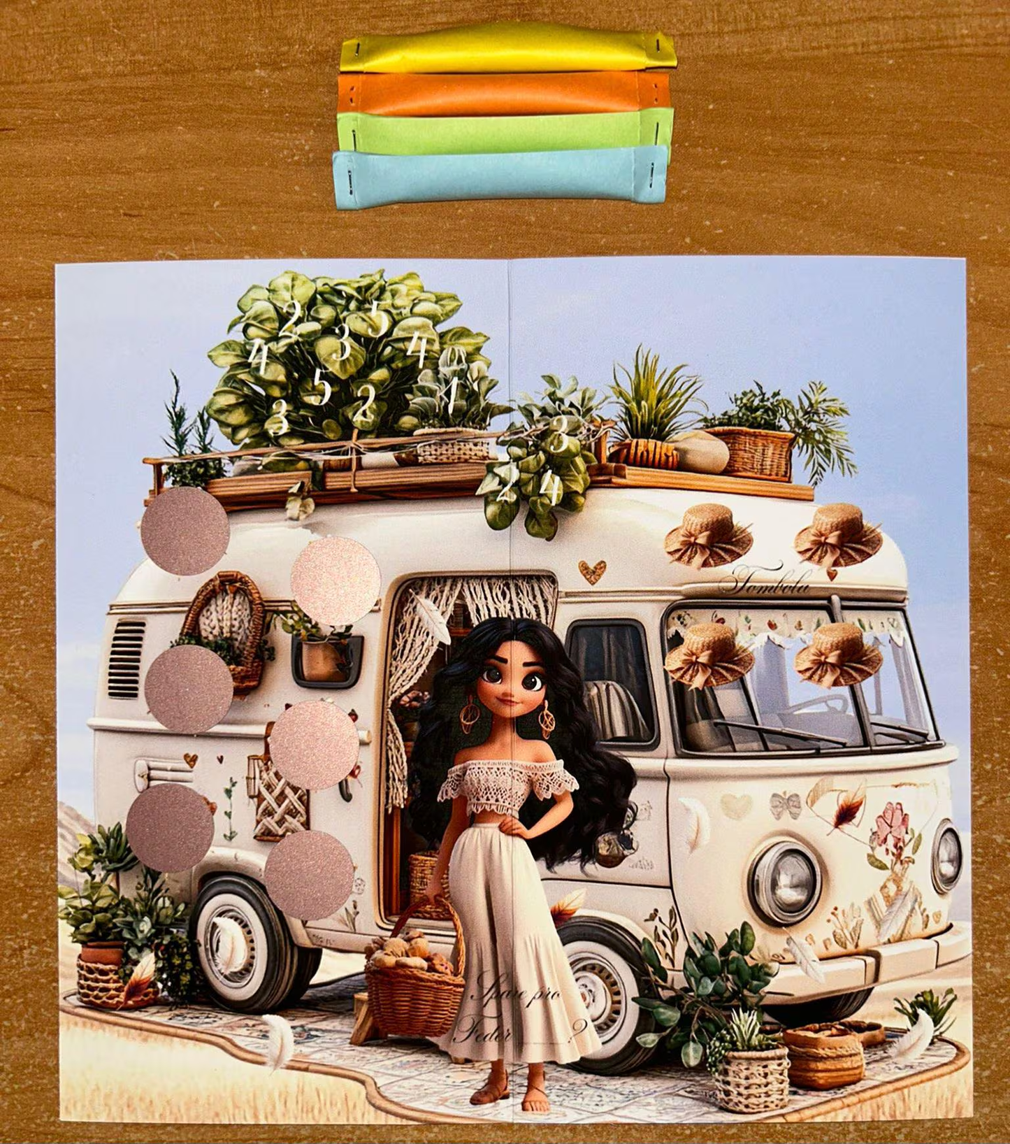 Boho Sommer A6 Klappkarte Challenge Budgeting Sparen