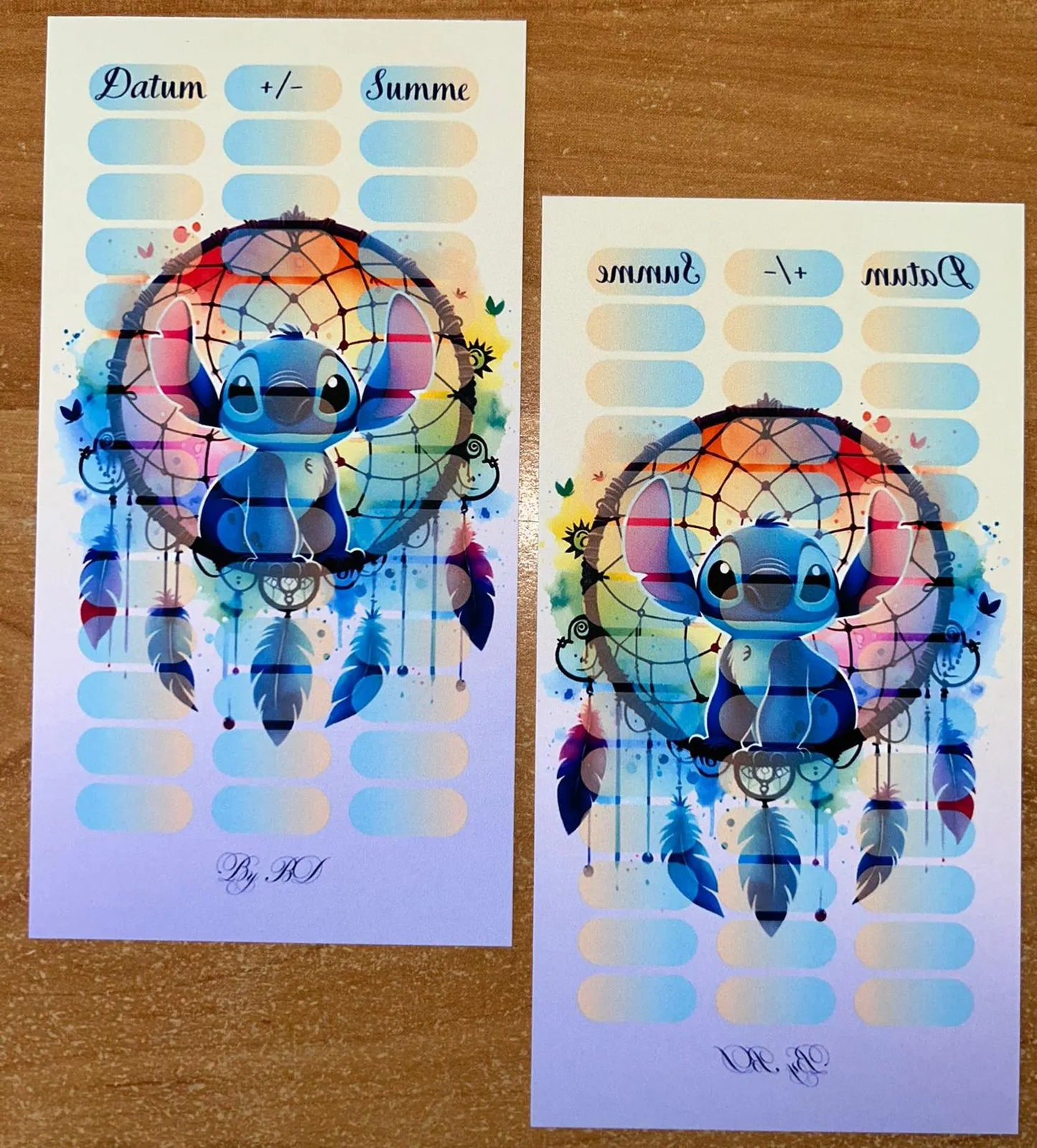 Blauer Alien Traumfänger A6 Budgeting Challenge Sparen