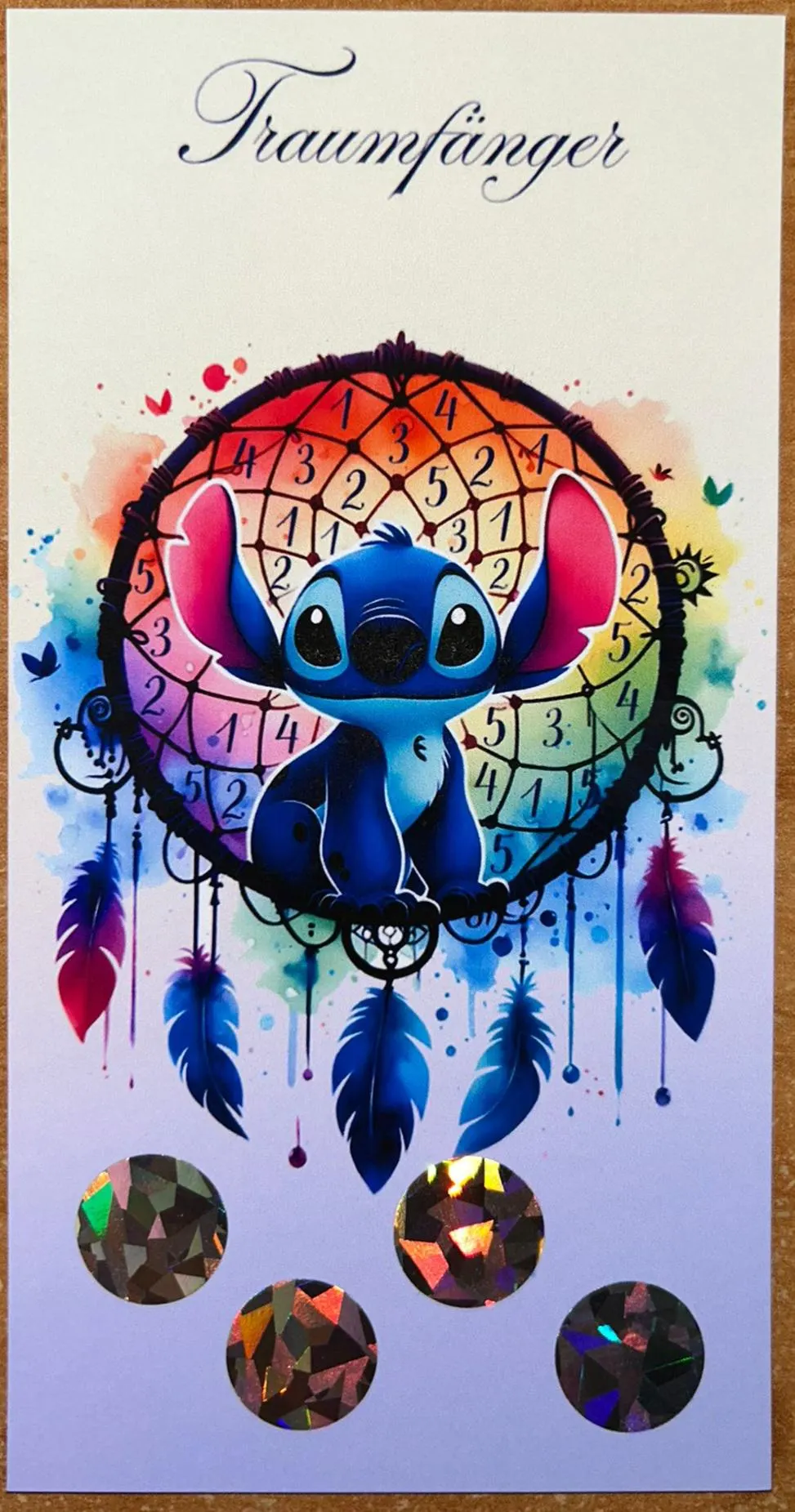 Blauer Alien Traumfänger A6 Budgeting Challenge Sparen