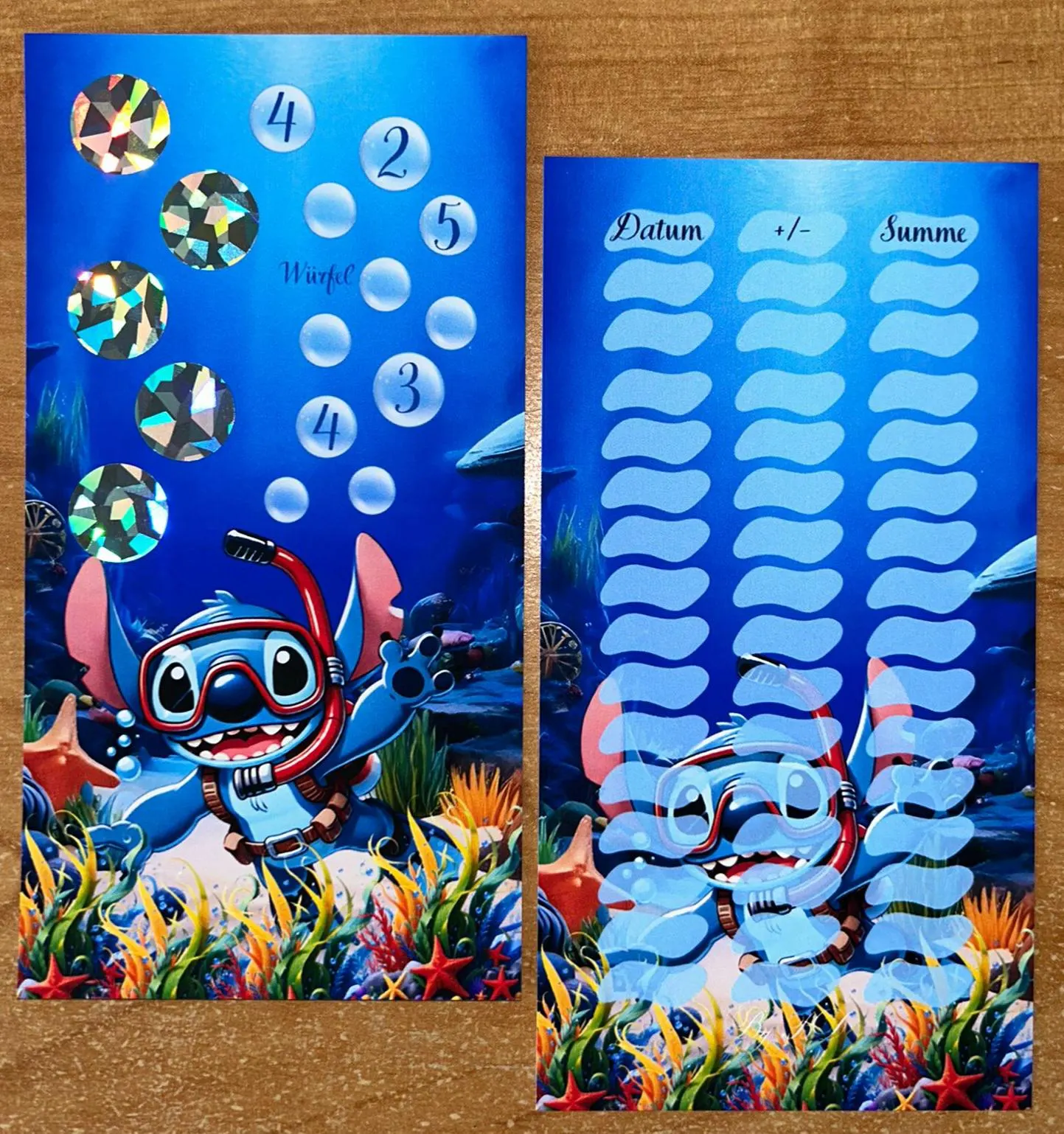 Blauer Alien bei der Arbeit A6 Budgeting Challenge Sparen