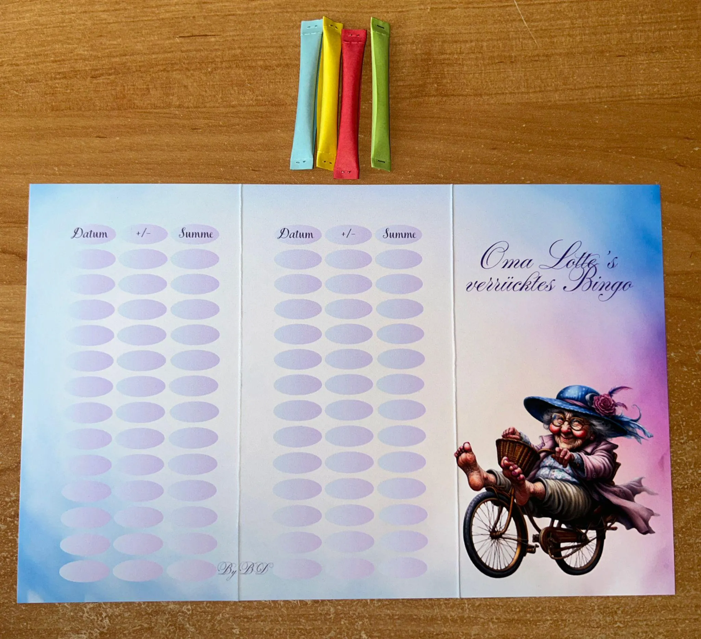 Oma Lottes Bingo A6 Challenge Sparen Budgeting