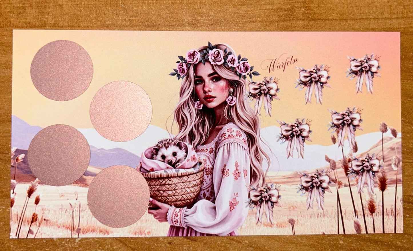 Boho Mädchen A6 Challenge Budgeting Sparen