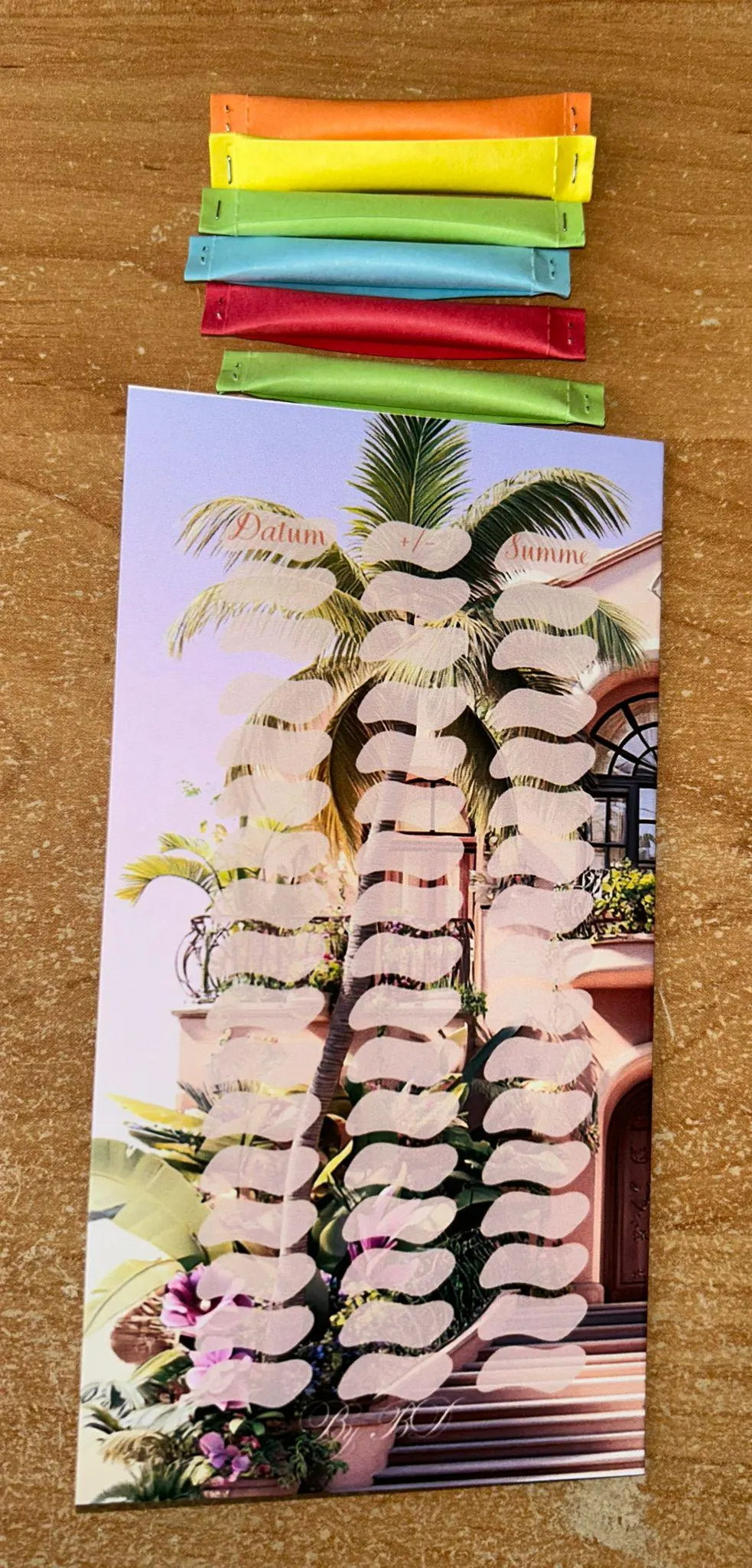 Meine kleine Auszeit Klappkarte A6 Budgeting Challenge Sparen