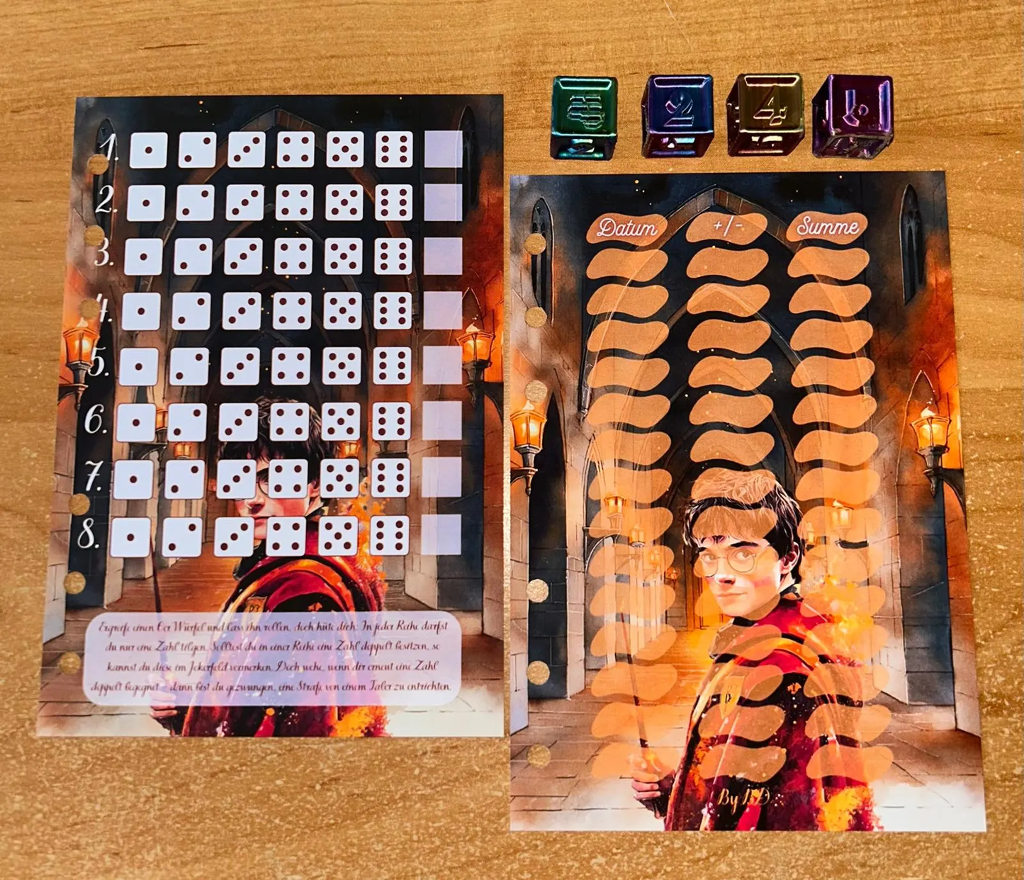 Harry Otter Würfel A6 Challenge Sparen Budgeting