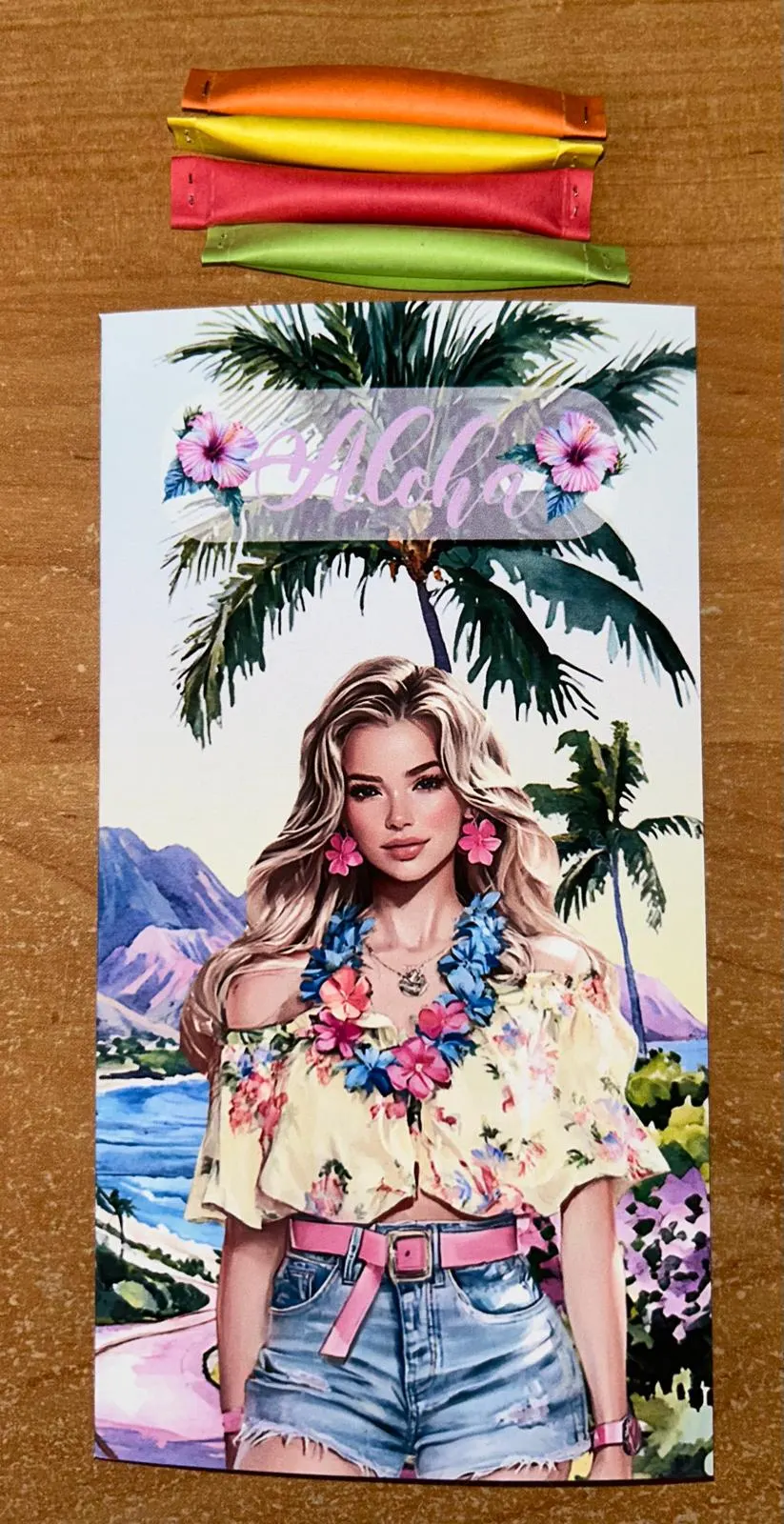 Aloha Klappkarte A6 Challenge Budgeting Sparen