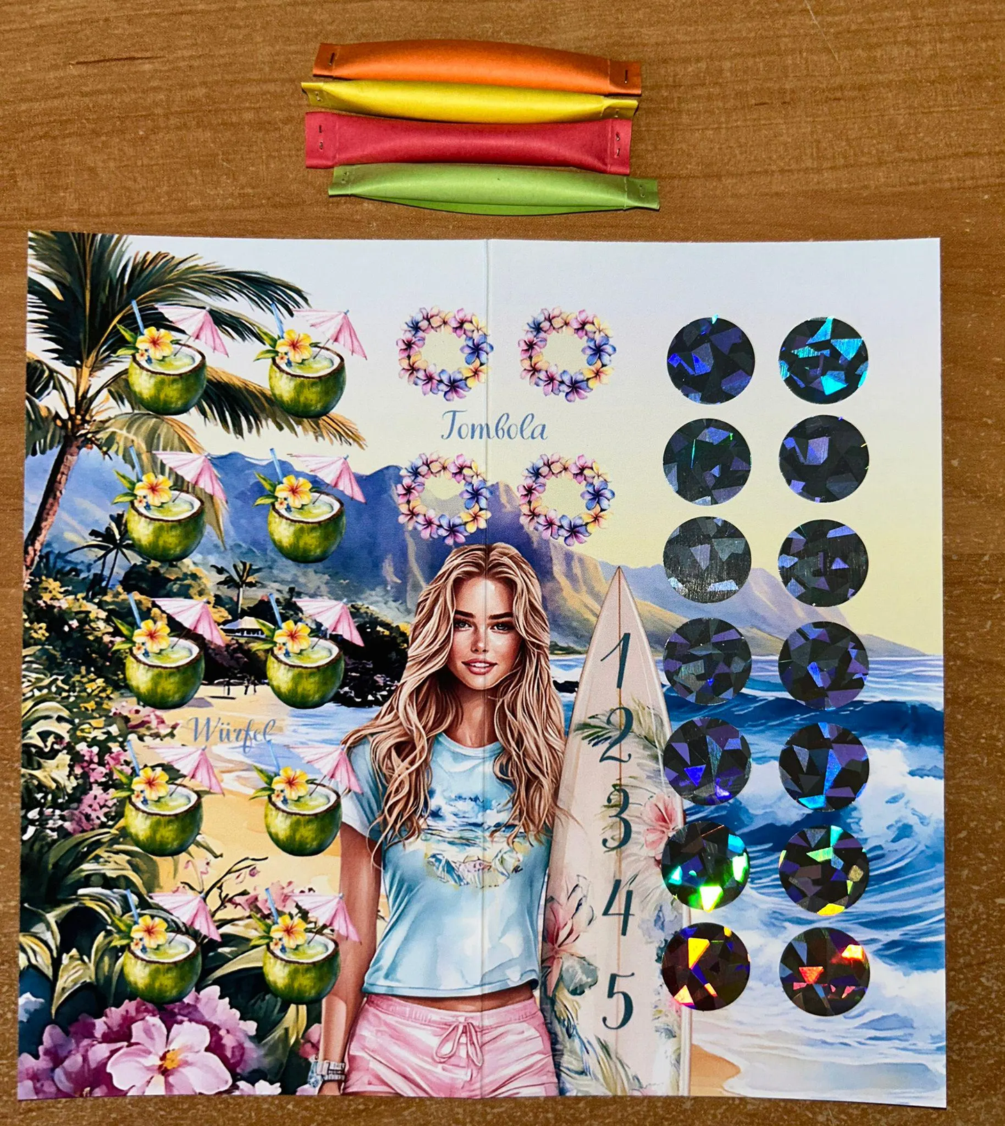 Aloha Klappkarte A6 Challenge Budgeting Sparen