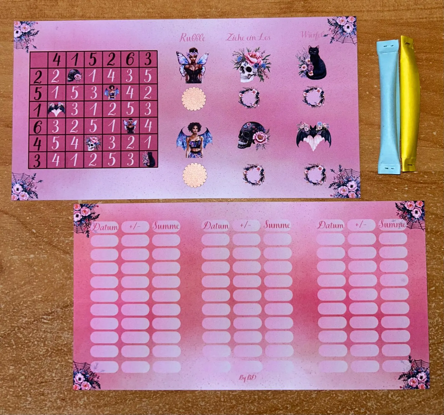 Gruselbingo A6 Challenge Budgeting Sparen