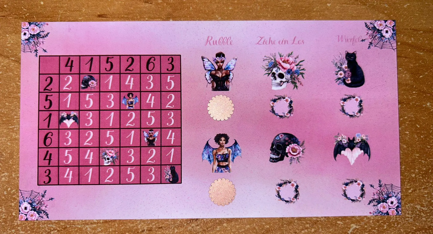 Gruselbingo A6 Challenge Budgeting Sparen