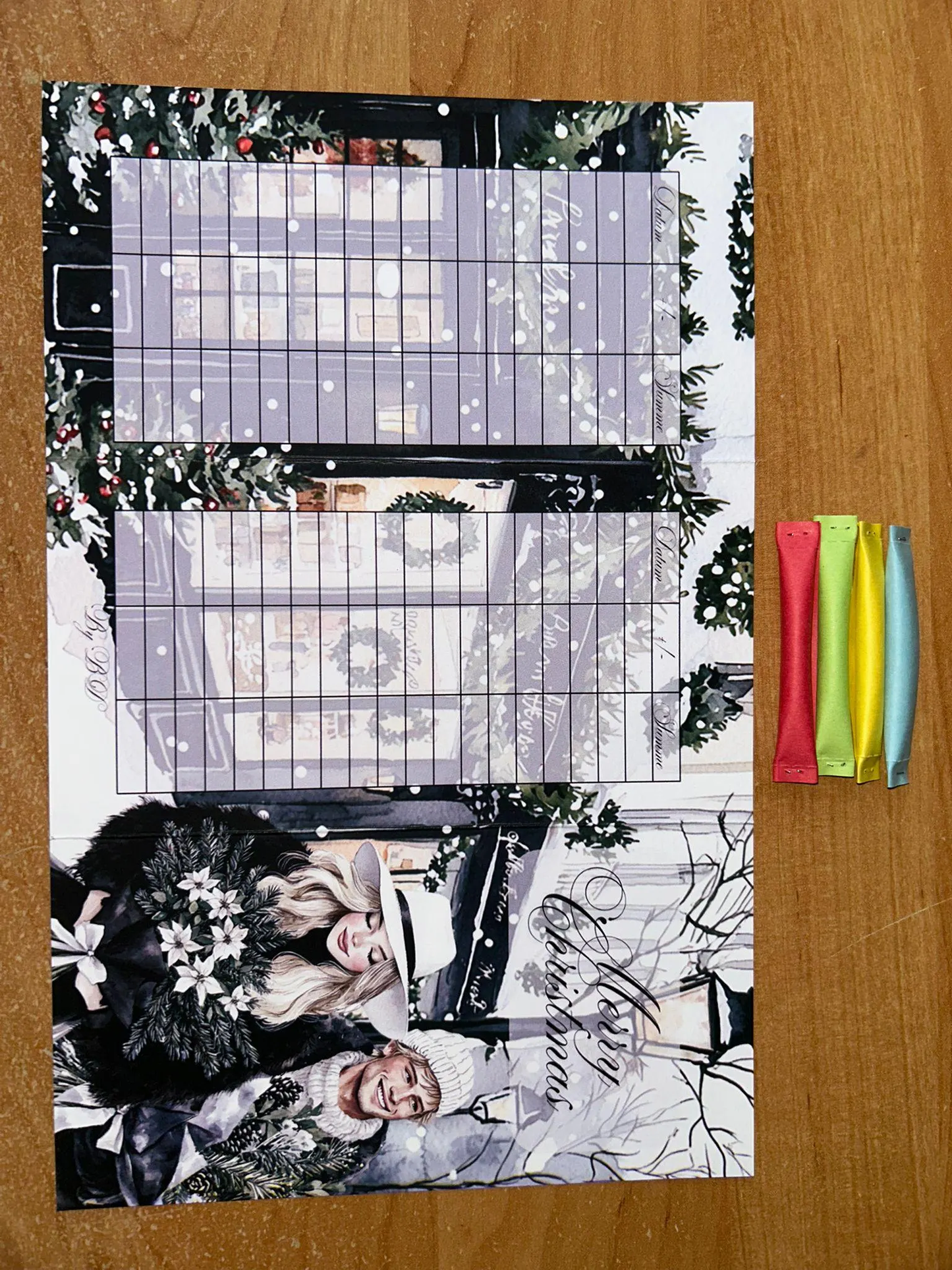 Black Christmas Set A6 Budgeting Sparen Challenge