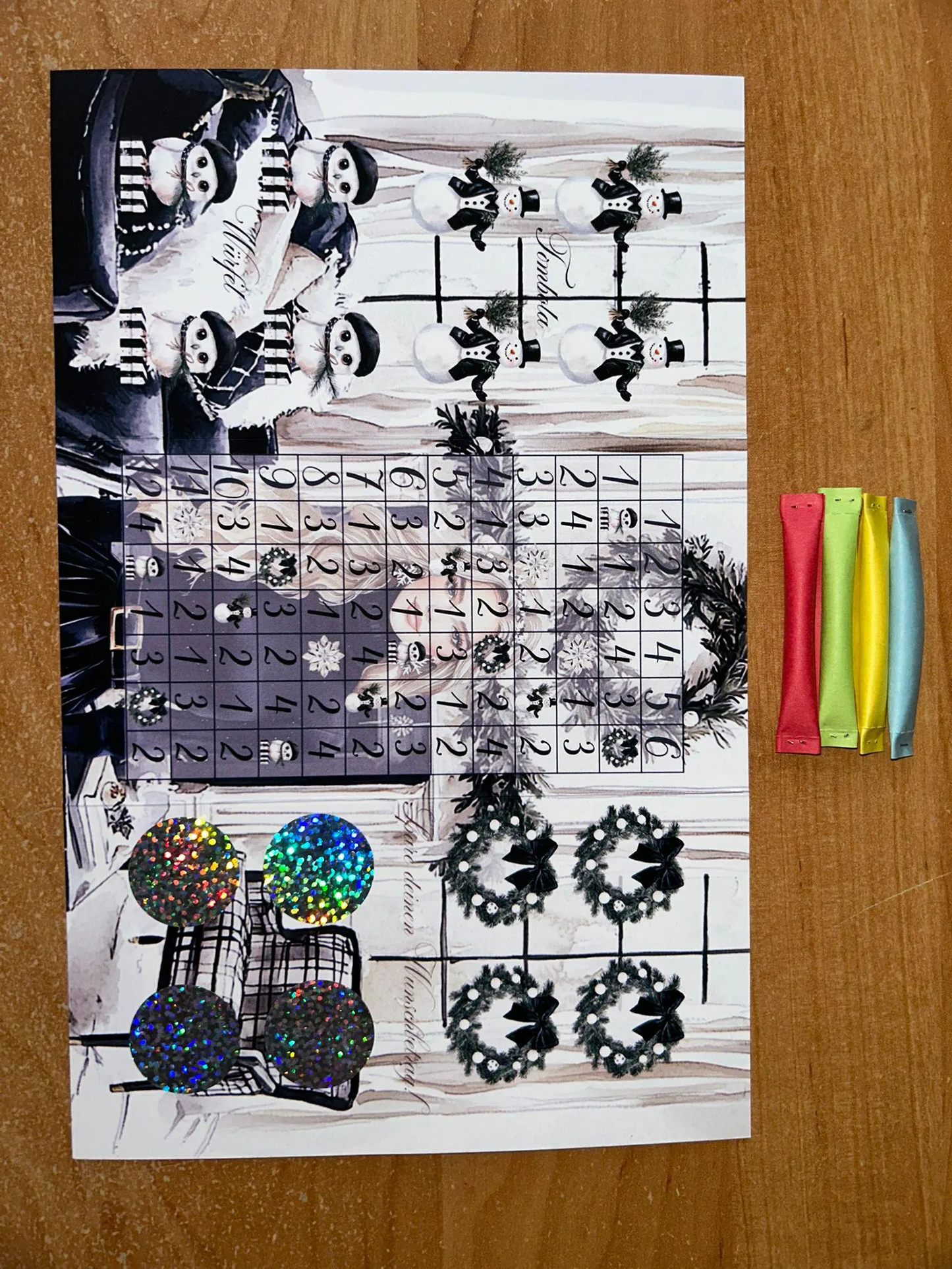 Black Christmas Set A6 Budgeting Sparen Challenge