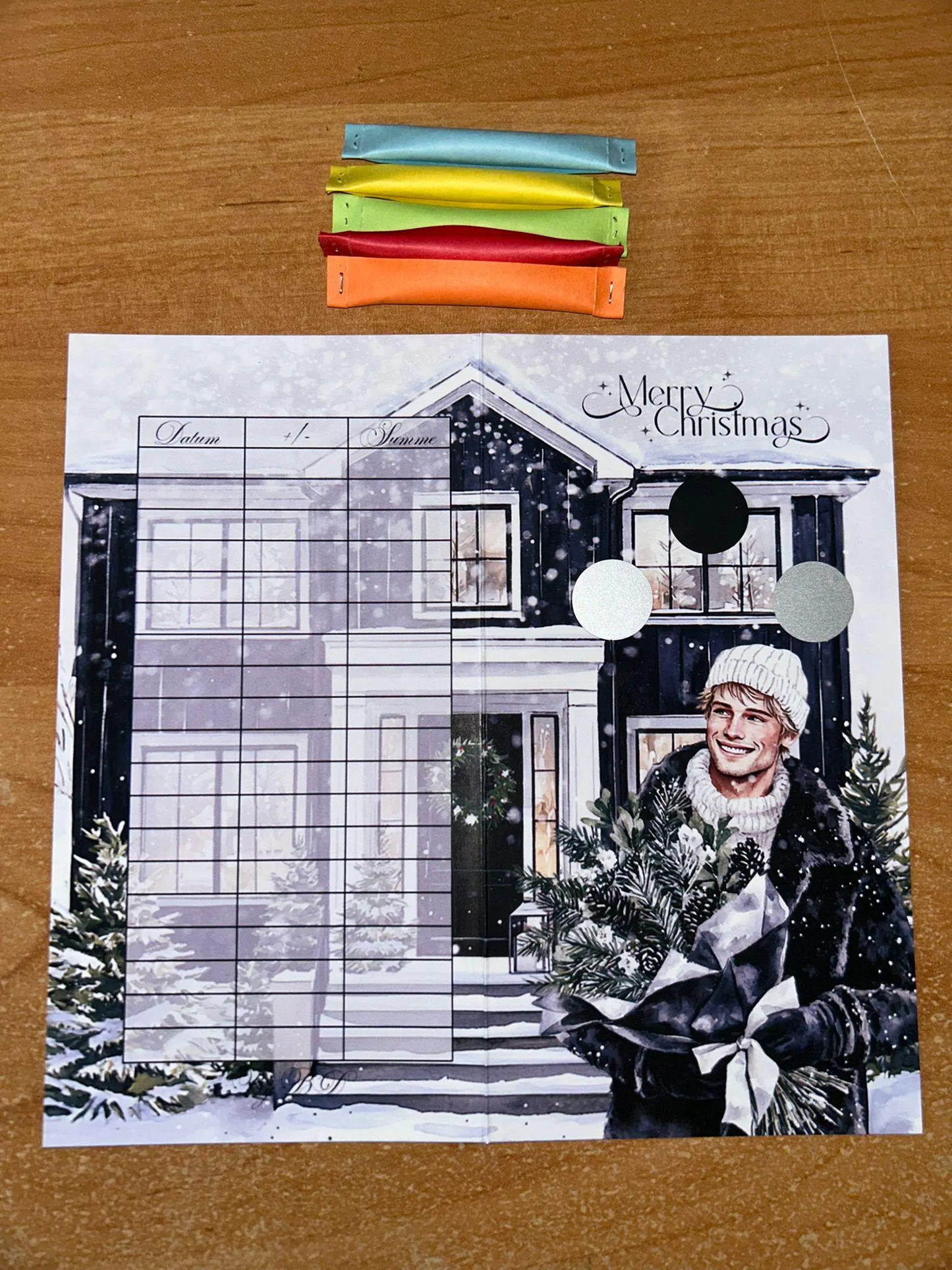 Black Christmas Set A6 Budgeting Sparen Challenge