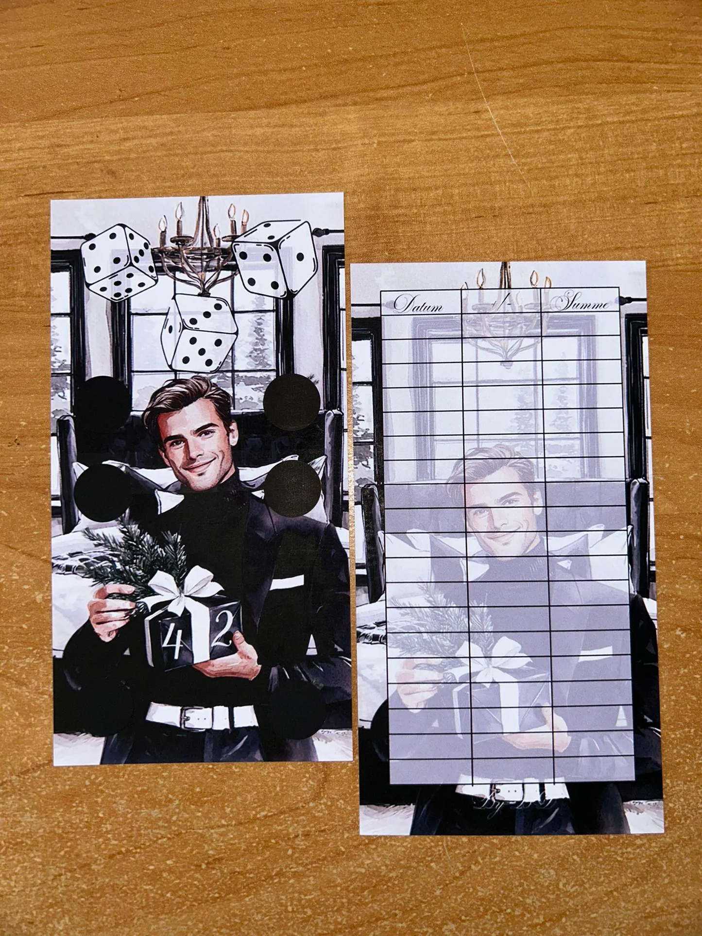 Black Christmas Set A6 Budgeting Sparen Challenge