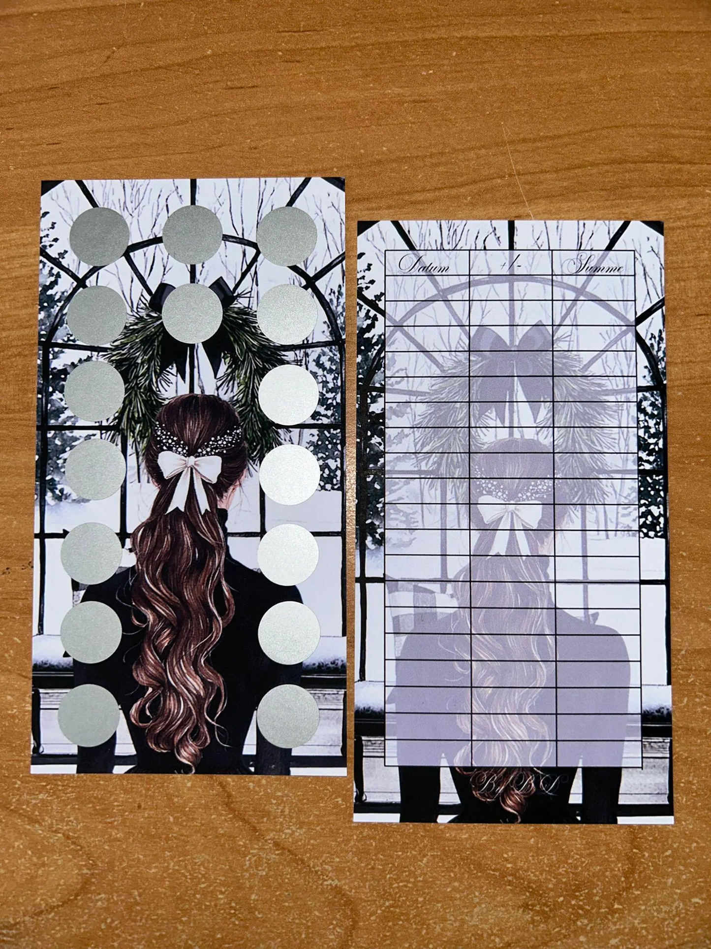 Black Christmas Set A6 Budgeting Sparen Challenge