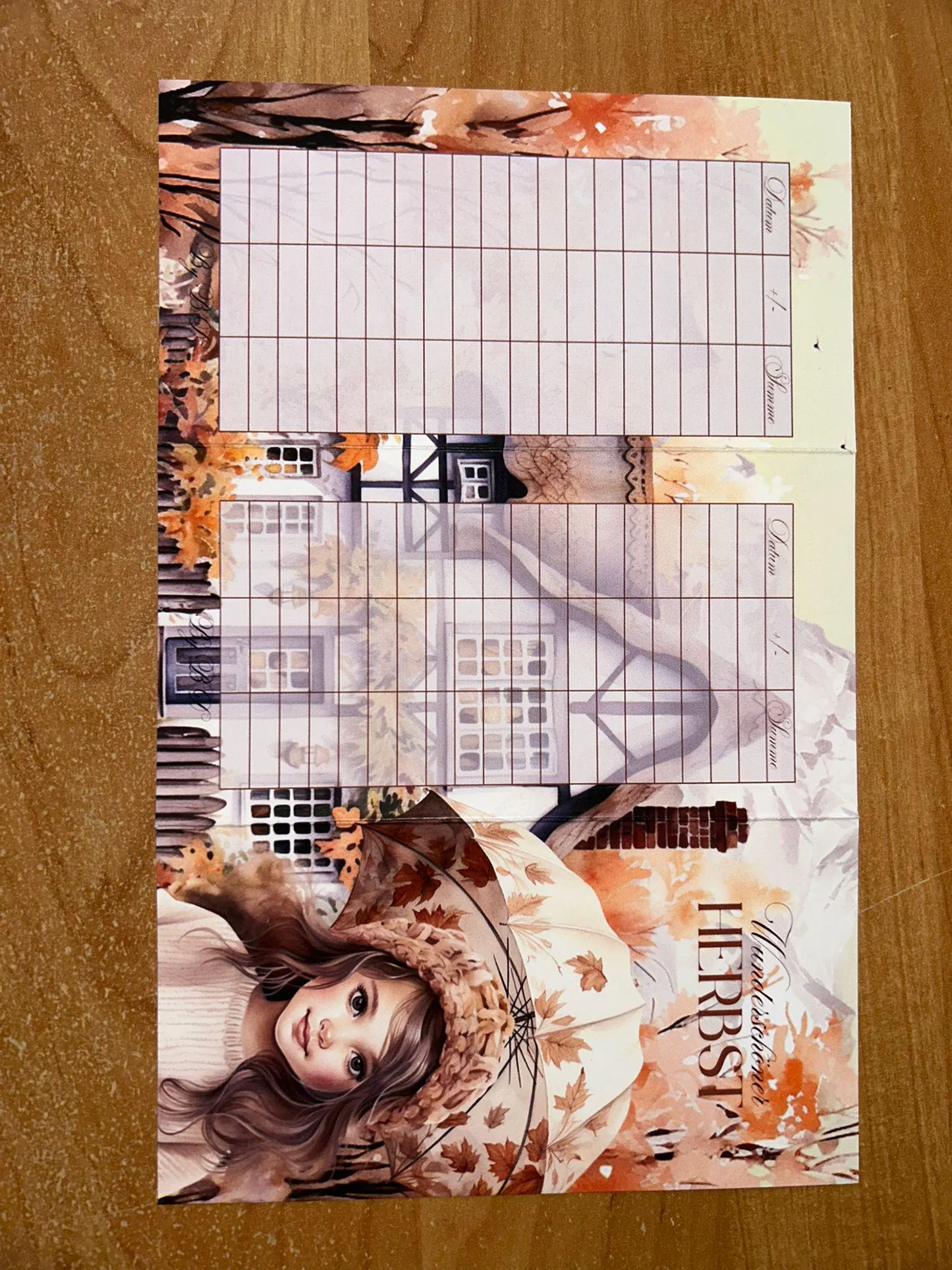 Schöner Herbst A6 Set Budgeting Sparen Challenge