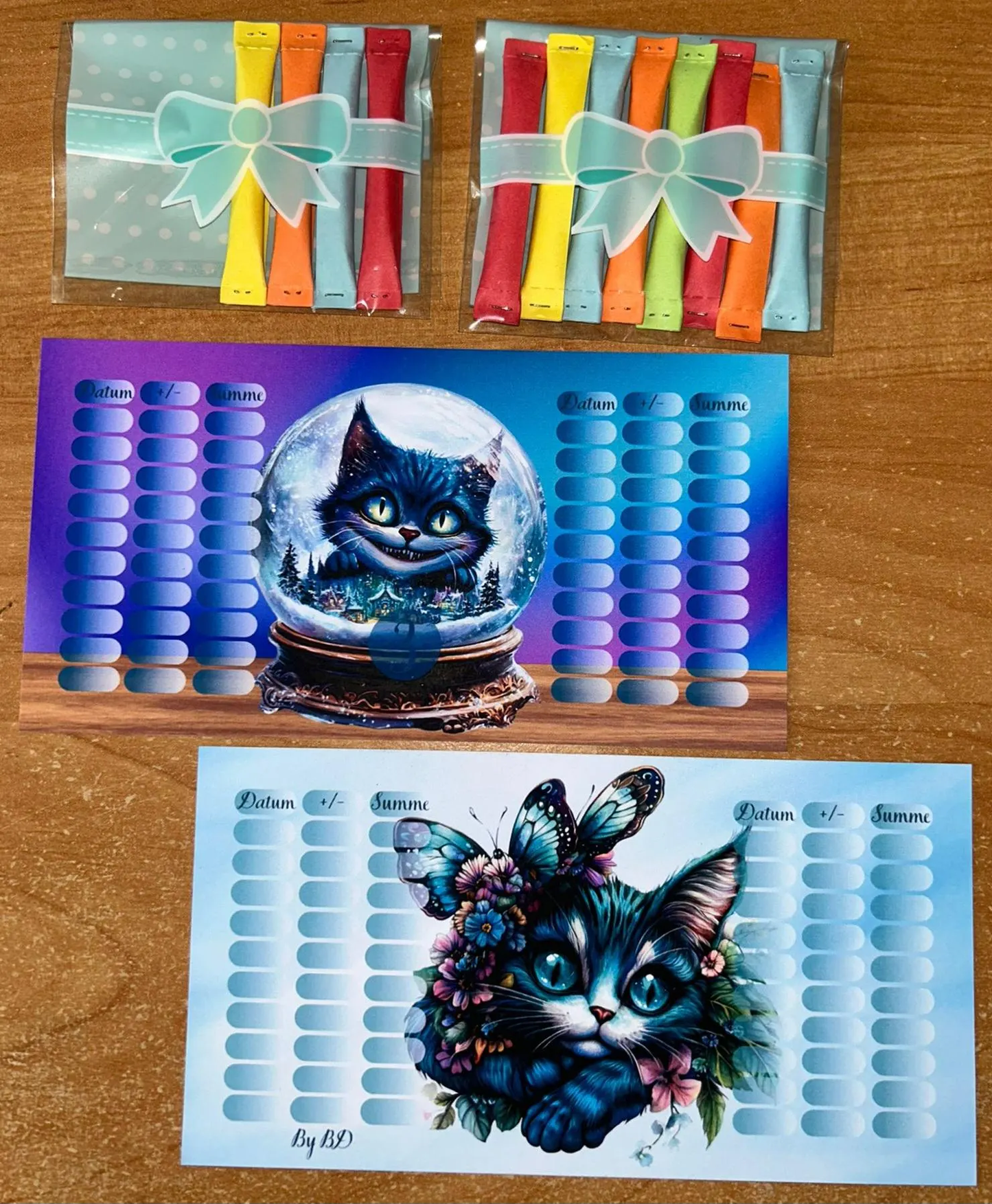 Grinsekatze A6 Challenge Set Budgeting Sparen