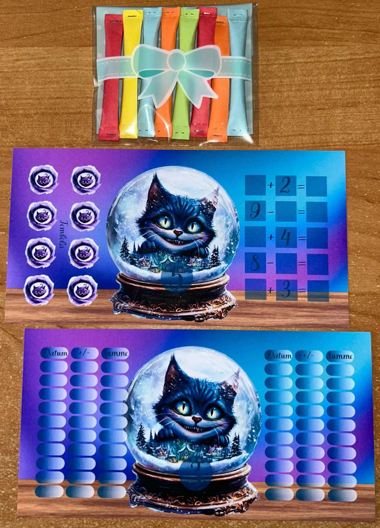 Grinsekatze A6 Challenge Set Budgeting Sparen