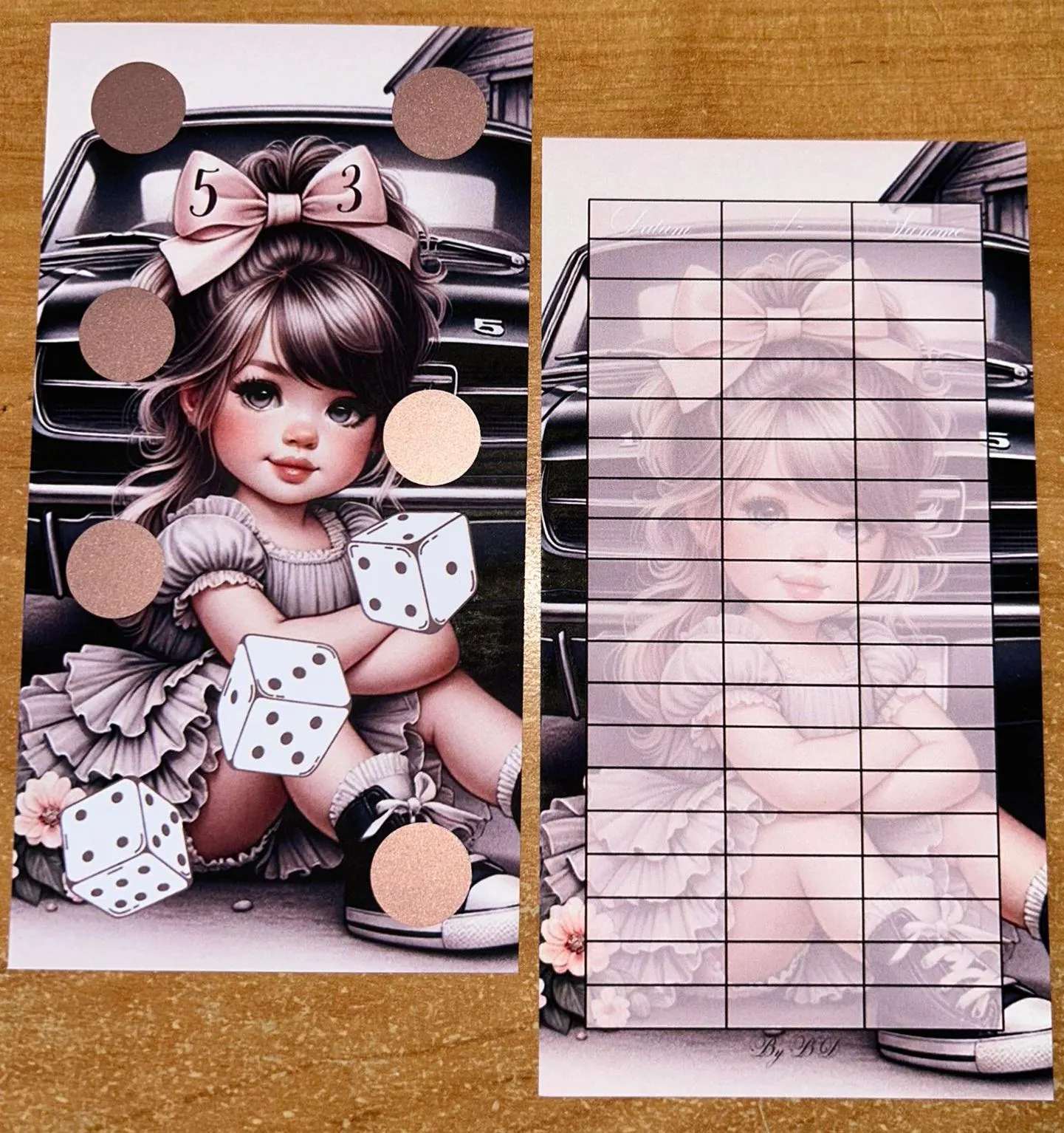 Kleine Lady Set A6 Budgeting Sparen Challenge