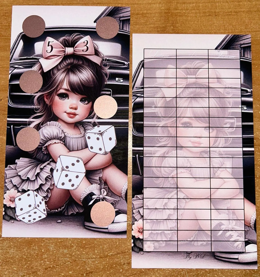 Kleine Lady Set A6 Budgeting Sparen Challenge