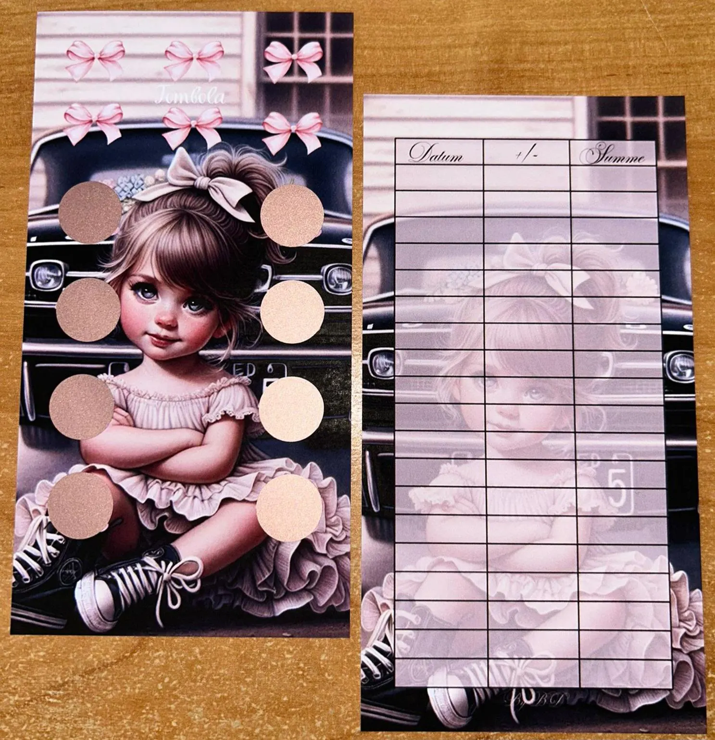 Kleine Lady Set A6 Budgeting Sparen Challenge