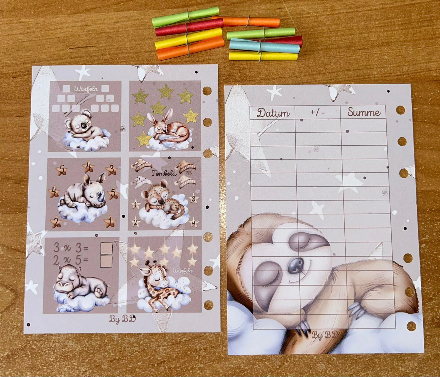 Schlaf schön 12er Karte Challenge Budgeting Sparen