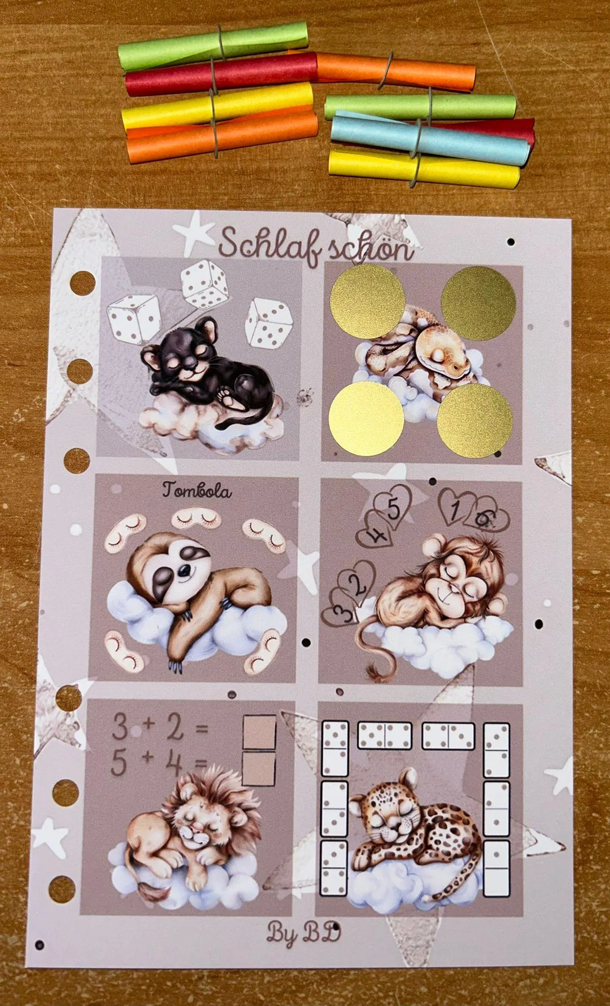 Schlaf schön 12er Karte Challenge Budgeting Sparen