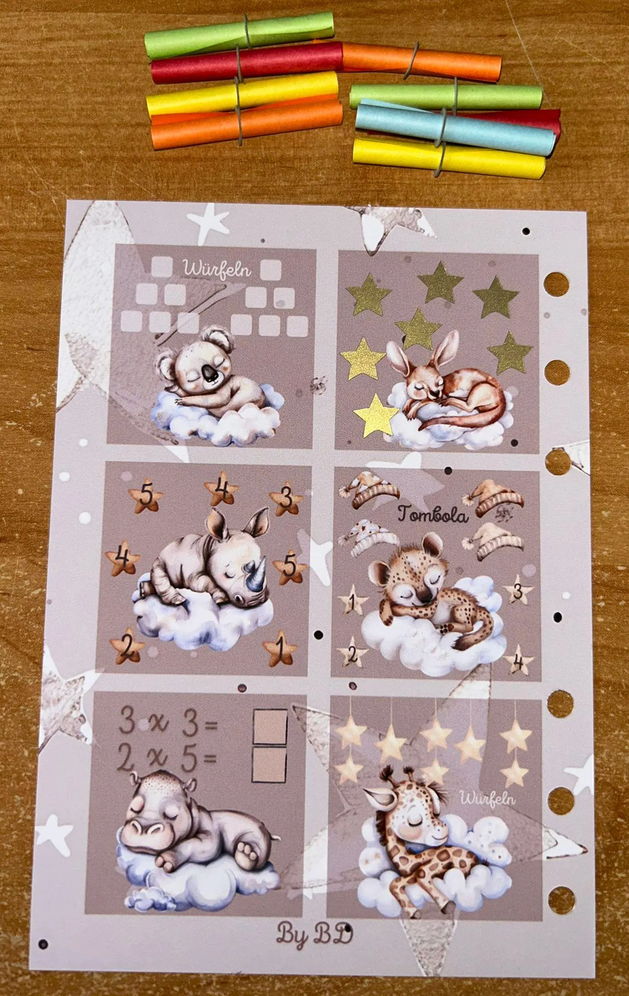 Schlaf schön 12er Karte Challenge Budgeting Sparen