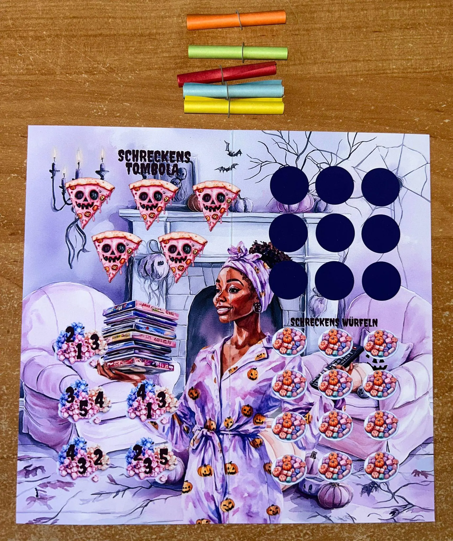 Nacht des Schreckens A6 Klappkarte Challenge Budgeting Sparen