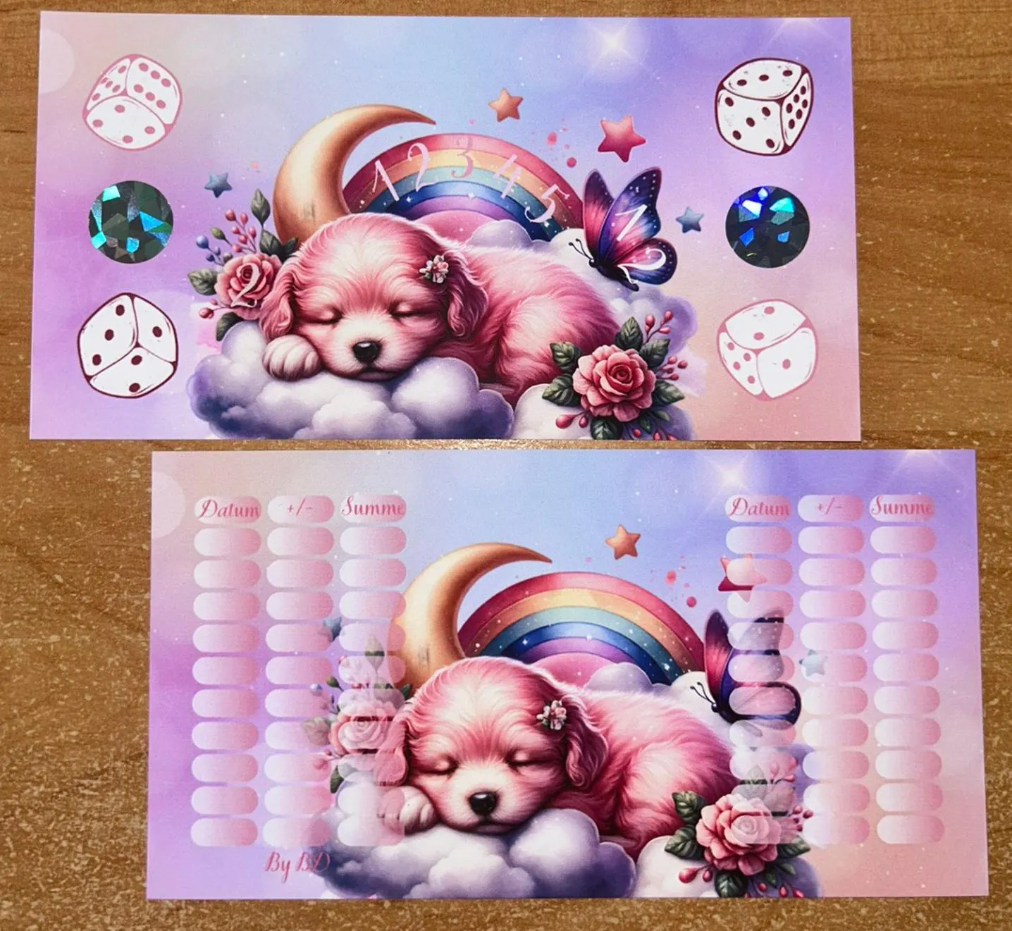 Schlaf Schön Tiere A6 Budgeting Challenge Sparen