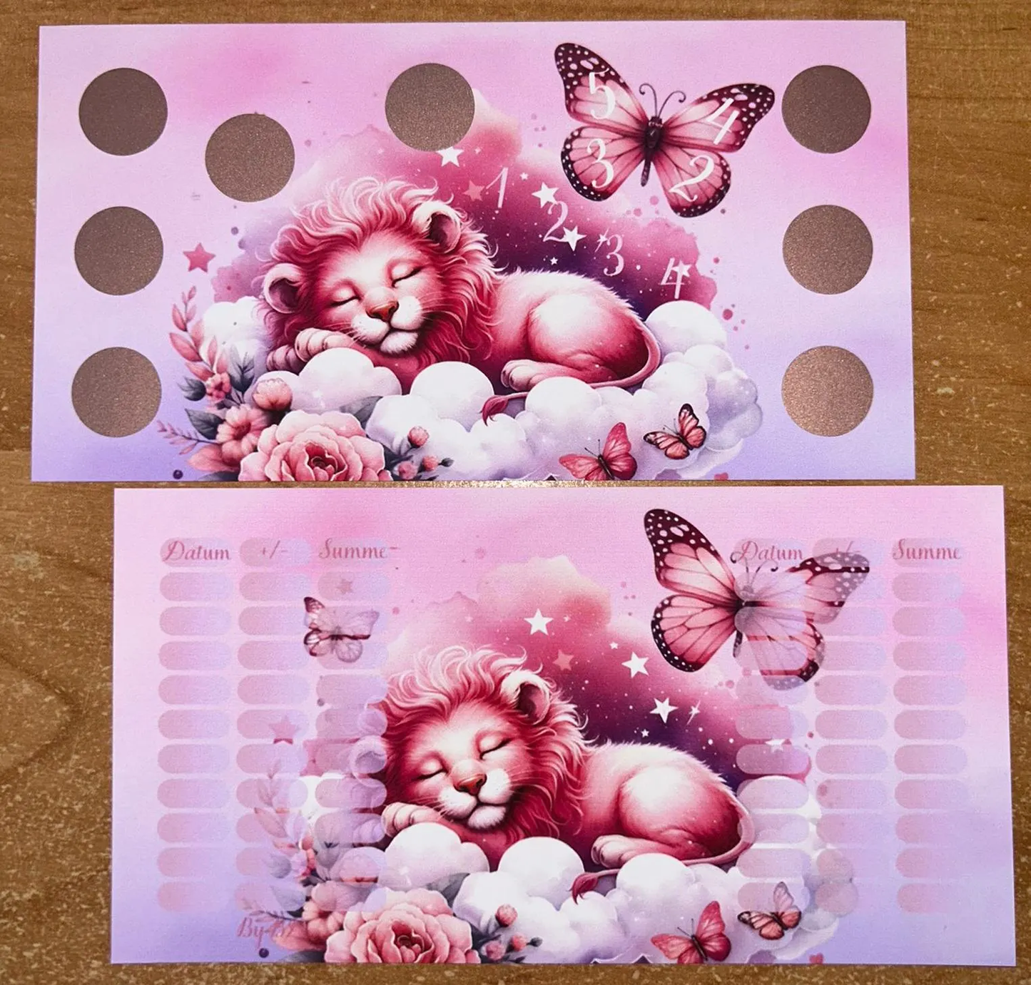 Schlaf Schön Tiere A6 Budgeting Challenge Sparen