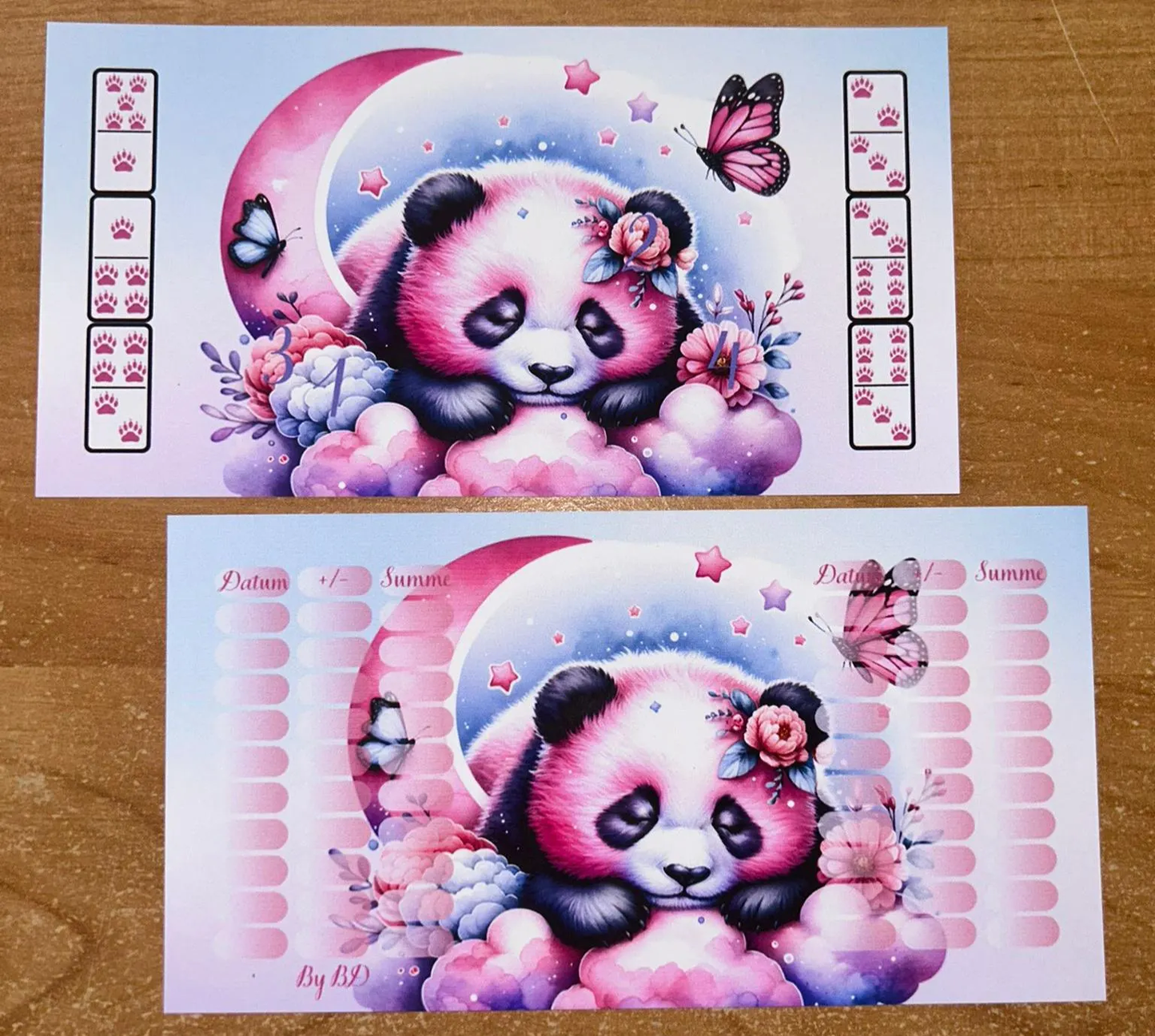 Schlaf Schön Tiere A6 Budgeting Challenge Sparen