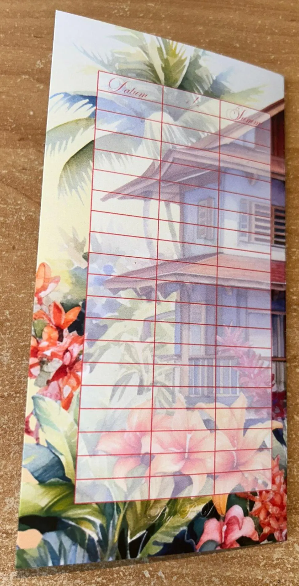 Traumurlaub Klappkarte A6 Budgeting Challenge Sparen