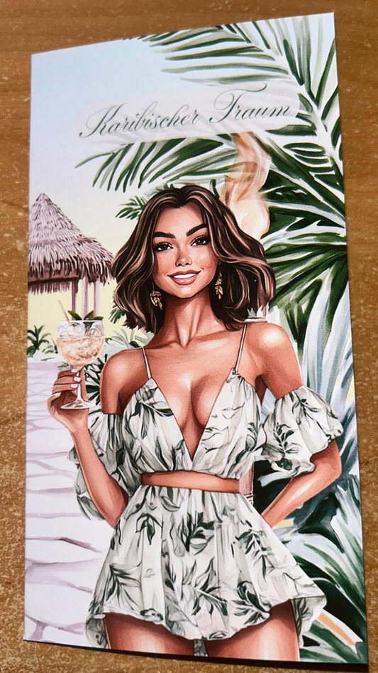 Karibischer Traum Klapp A6 Budgeting Challenge Sparen